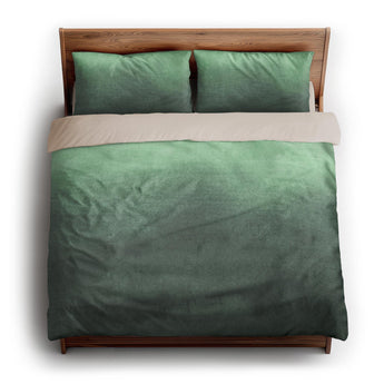 Kieran Watercolor Green Ombre king - microfiber - Natural Backing