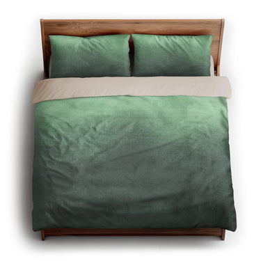 Kieran Watercolor Green Ombre king - microfiber - Natural Backing