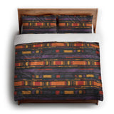Ojai Purple & Yellow king - cotton - White Backing