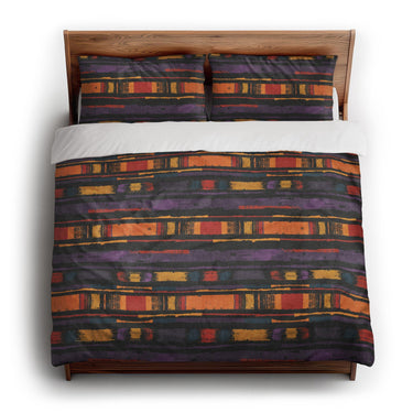 Ojai Purple & Yellow king - cotton - White Backing