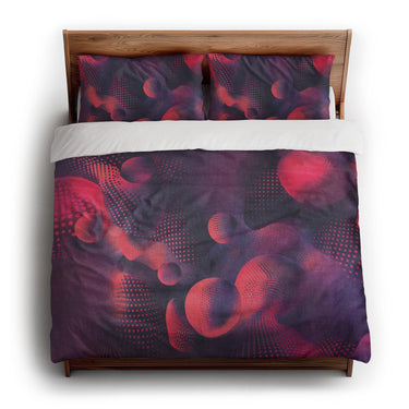 Bodolo Purple & Magenta king - cotton - White Backing