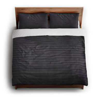 Euclid Black & Purple king - cotton - White Backing