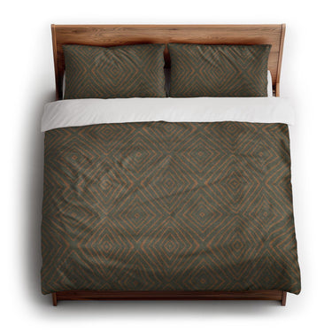 Terlingua Olive & Terracotta king - cotton - White Backing