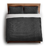 Kiva Charcoal Grey king - cotton - White Backing