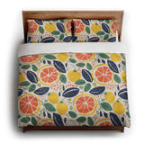 Pamplemousse and Bay Leaf king - cotton - White Backing