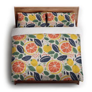 Pamplemousse and Bay Leaf king - cotton - White Backing