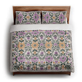 Corriana Green & Purple king - cotton - White Backing