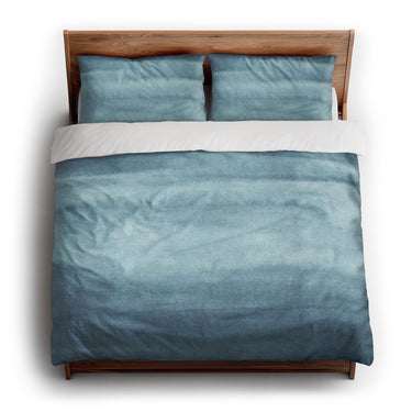 Jacinda Watercolor Blue Ombre king - cotton - White Backing
