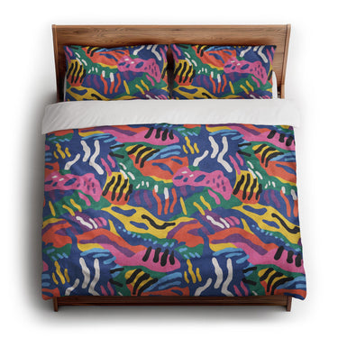 Giulia Multicolor king - cotton - White Backing