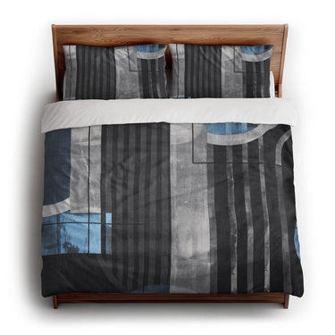 Gordian Dark Blue king - cotton - White Backing