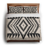Reyno Black & Ivory king - cotton - White Backing