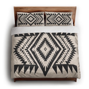 Reyno Black & Ivory king - cotton - White Backing