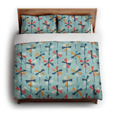 Breezy Pinwheels king - cotton - White Backing