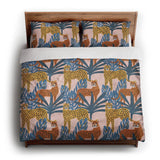 Tropical Cheetahs king - cotton - White Backing
