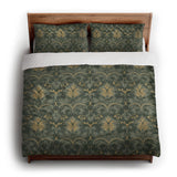 Agnes Deep Olive king - cotton - White Backing