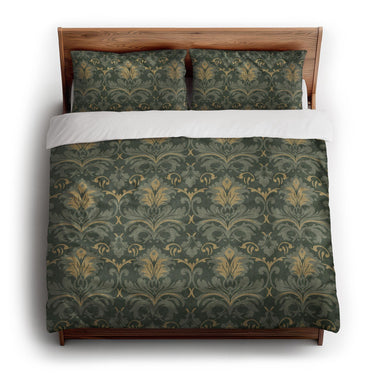 Agnes Deep Olive king - cotton - White Backing