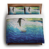Hawaii Surfer by Charles Bartlett king - cotton - White Backing