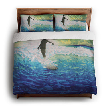 Hawaii Surfer by Charles Bartlett king - cotton - White Backing