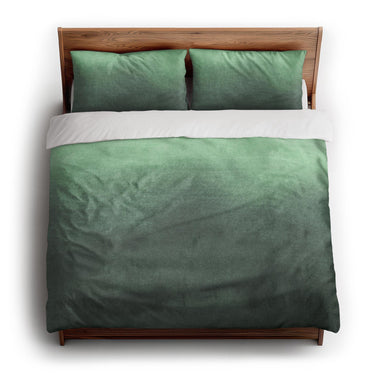 Kieran Watercolor Green Ombre king - cotton - White Backing