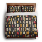 Milo Black Red & Yellow king - cotton - White Backing