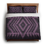 Reyno Lilac & Eggplant king - cotton - White Backing
