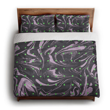 Acid Burn Purple & Green king - cotton - White Backing