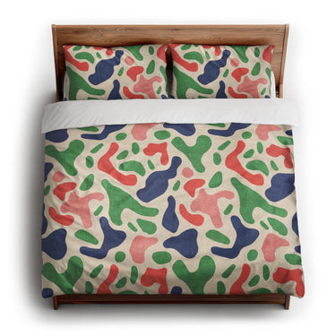 Cosimo Blue Green Red king - cotton - White Backing
