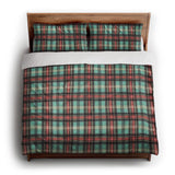 Ferguson Plaid Teal Red king - cotton - White Backing