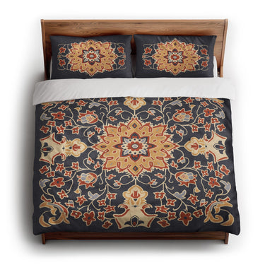 Baldwin Navy & Red king - cotton - White Backing