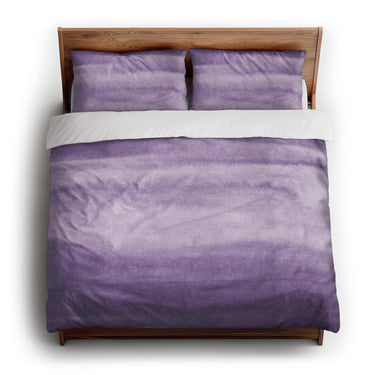 Jacinda Watercolor Purple Ombre king - cotton - White Backing