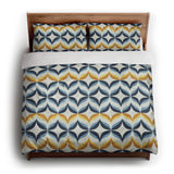 Jasper Blue & Gold king - cotton - White Backing