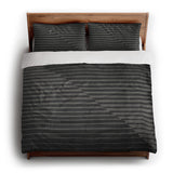 Euclid Black & Neutral Grey king - cotton - White Backing