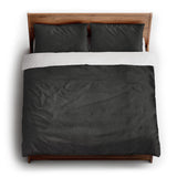 Keanu Watercolor Charcoal Ombre king - cotton - White Backing