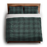Buffalo Plaid Deep Teal king - cotton - White Backing