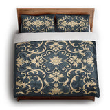 Barnaby Navy king - cotton - White Backing