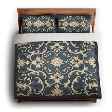 Barnaby Navy king - cotton - White Backing