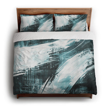 Emil Deep Teal king - cotton - White Backing