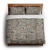 Atticus Multicolor Crosshatch king - cotton - White Backing