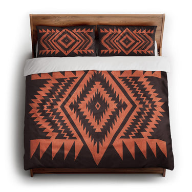 Reyno Orange & Maroon king - cotton - White Backing