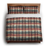 Monaghan Plaid Blue & Red king - cotton - White Backing