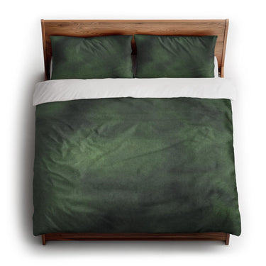Andromeda Watercolor Navy & Kelly Green king - cotton - White Backing