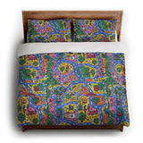 Kids Road Map king - cotton - White Backing