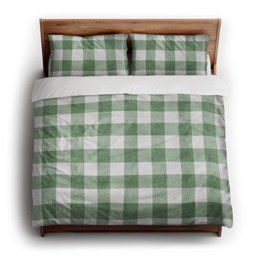 Buffalo Plaid Kelly Green king - cotton - White Backing