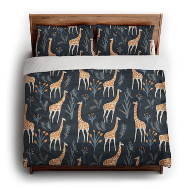 Safari Giraffes king - cotton - White Backing
