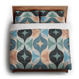 Maxine Seafoam & Peach king - cotton - White Backing