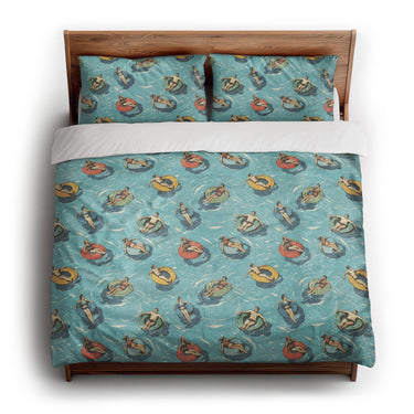 Lazy River king - cotton - White Backing