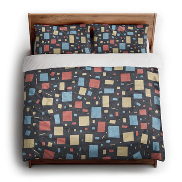 Geometric Confetti Twilight king - cotton - White Backing