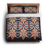 Jasmina Navy Multicolor king - cotton - White Backing
