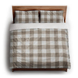 Buffalo Plaid Light Cedar Brown king - cotton - White Backing