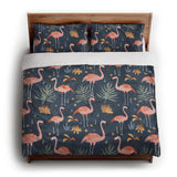 Flamingo Paradise king - cotton - White Backing
